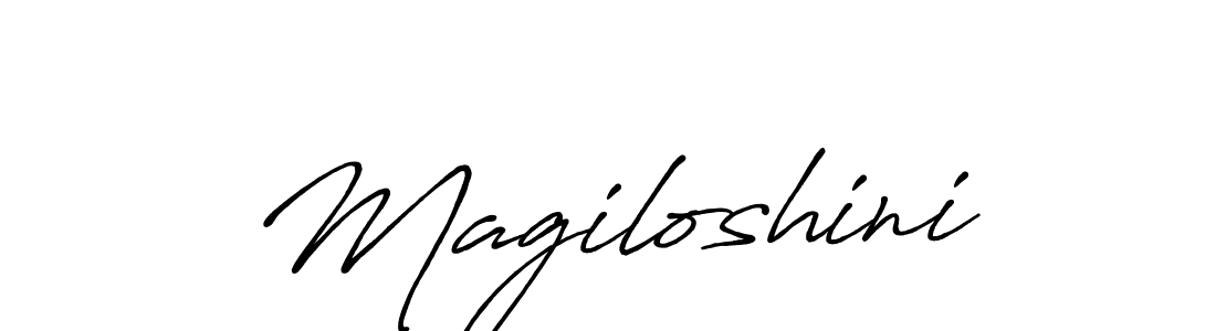 How to make Magiloshini signature? Antro_Vectra_Bolder is a professional autograph style. Create handwritten signature for Magiloshini name. Magiloshini signature style 7 images and pictures png