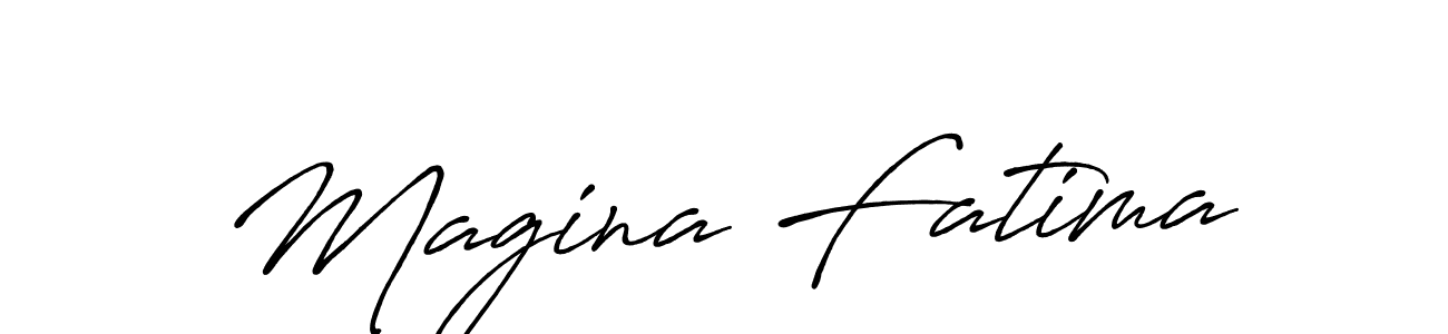 It looks lik you need a new signature style for name Magina Fatima. Design unique handwritten (Antro_Vectra_Bolder) signature with our free signature maker in just a few clicks. Magina Fatima signature style 7 images and pictures png