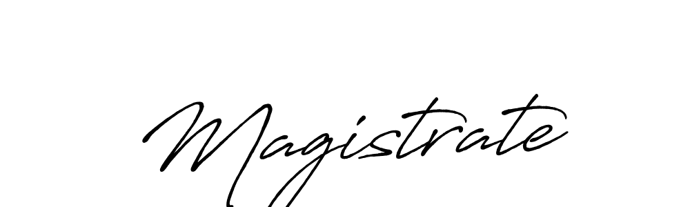 Create a beautiful signature design for name Magistrate. With this signature (Antro_Vectra_Bolder) fonts, you can make a handwritten signature for free. Magistrate signature style 7 images and pictures png