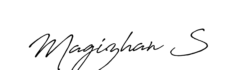 Once you've used our free online signature maker to create your best signature Antro_Vectra_Bolder style, it's time to enjoy all of the benefits that Magizhan S name signing documents. Magizhan S signature style 7 images and pictures png