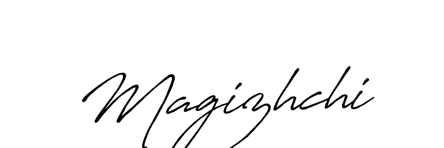 Also we have Magizhchi name is the best signature style. Create professional handwritten signature collection using Antro_Vectra_Bolder autograph style. Magizhchi signature style 7 images and pictures png