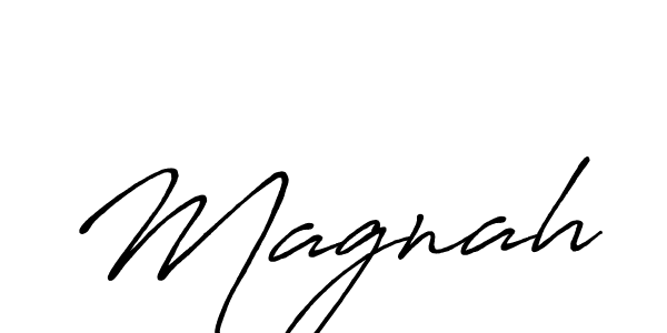Make a beautiful signature design for name Magnah. With this signature (Antro_Vectra_Bolder) style, you can create a handwritten signature for free. Magnah signature style 7 images and pictures png