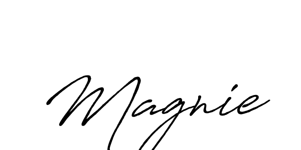 It looks lik you need a new signature style for name Magnie. Design unique handwritten (Antro_Vectra_Bolder) signature with our free signature maker in just a few clicks. Magnie signature style 7 images and pictures png