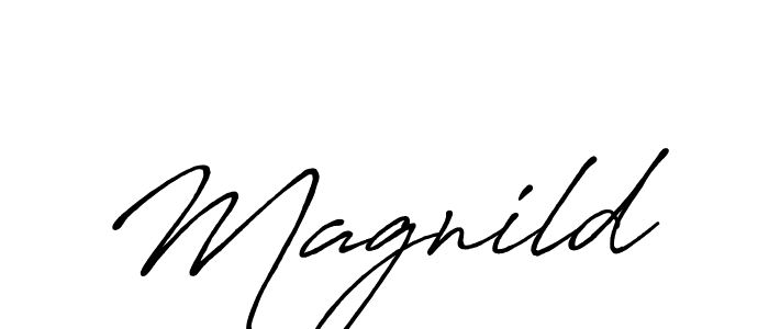 Magnild stylish signature style. Best Handwritten Sign (Antro_Vectra_Bolder) for my name. Handwritten Signature Collection Ideas for my name Magnild. Magnild signature style 7 images and pictures png