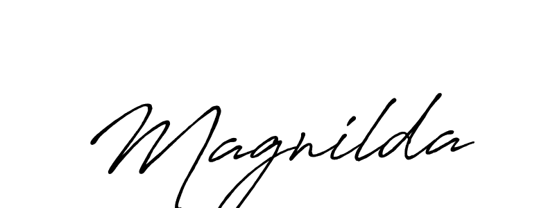 Magnilda stylish signature style. Best Handwritten Sign (Antro_Vectra_Bolder) for my name. Handwritten Signature Collection Ideas for my name Magnilda. Magnilda signature style 7 images and pictures png