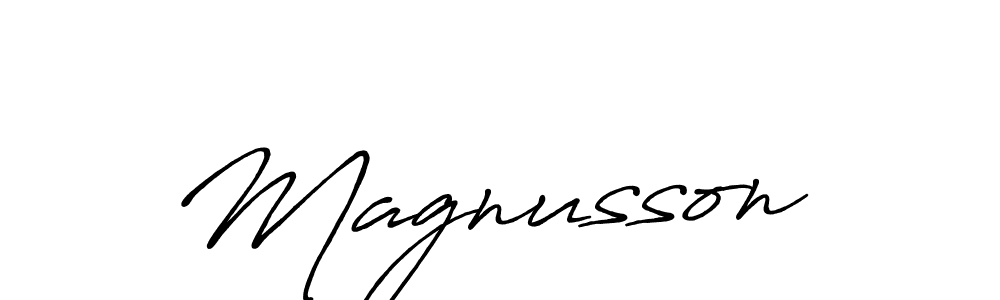 Use a signature maker to create a handwritten signature online. With this signature software, you can design (Antro_Vectra_Bolder) your own signature for name Magnusson . Magnusson  signature style 7 images and pictures png