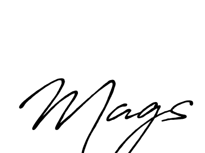 Use a signature maker to create a handwritten signature online. With this signature software, you can design (Antro_Vectra_Bolder) your own signature for name Mags. Mags signature style 7 images and pictures png