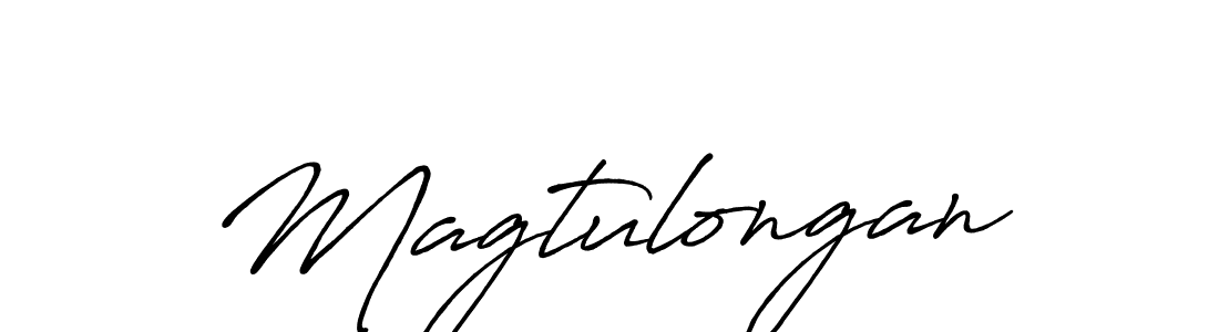 Design your own signature with our free online signature maker. With this signature software, you can create a handwritten (Antro_Vectra_Bolder) signature for name Magtulongan. Magtulongan signature style 7 images and pictures png