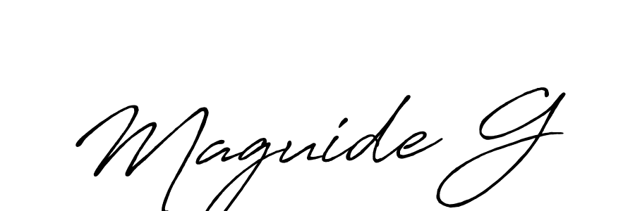 How to make Maguide G signature? Antro_Vectra_Bolder is a professional autograph style. Create handwritten signature for Maguide G name. Maguide G signature style 7 images and pictures png