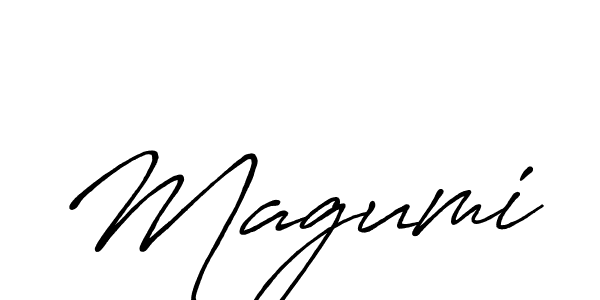 Create a beautiful signature design for name Magumi. With this signature (Antro_Vectra_Bolder) fonts, you can make a handwritten signature for free. Magumi signature style 7 images and pictures png