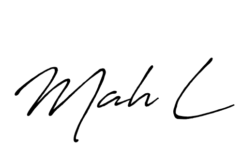 Use a signature maker to create a handwritten signature online. With this signature software, you can design (Antro_Vectra_Bolder) your own signature for name Mah L. Mah L signature style 7 images and pictures png