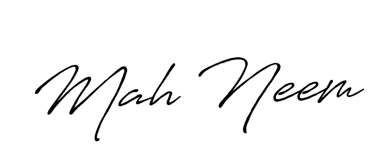 Create a beautiful signature design for name Mah Neem. With this signature (Antro_Vectra_Bolder) fonts, you can make a handwritten signature for free. Mah Neem signature style 7 images and pictures png