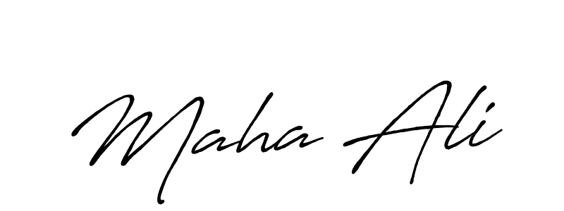 Maha Ali stylish signature style. Best Handwritten Sign (Antro_Vectra_Bolder) for my name. Handwritten Signature Collection Ideas for my name Maha Ali. Maha Ali signature style 7 images and pictures png