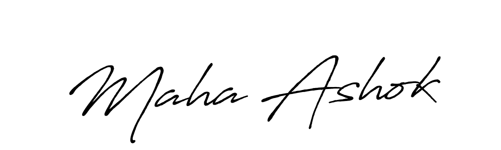 Design your own signature with our free online signature maker. With this signature software, you can create a handwritten (Antro_Vectra_Bolder) signature for name Maha Ashok. Maha Ashok signature style 7 images and pictures png