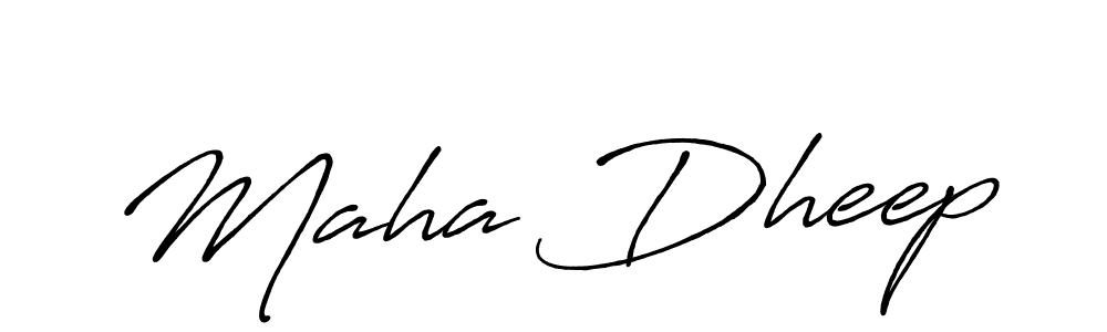 Design your own signature with our free online signature maker. With this signature software, you can create a handwritten (Antro_Vectra_Bolder) signature for name Maha Dheep. Maha Dheep signature style 7 images and pictures png