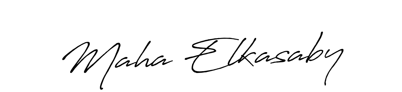 Use a signature maker to create a handwritten signature online. With this signature software, you can design (Antro_Vectra_Bolder) your own signature for name Maha Elkasaby. Maha Elkasaby signature style 7 images and pictures png