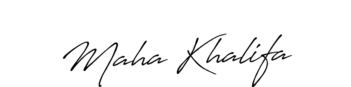 How to make Maha Khalifa signature? Antro_Vectra_Bolder is a professional autograph style. Create handwritten signature for Maha Khalifa name. Maha Khalifa signature style 7 images and pictures png