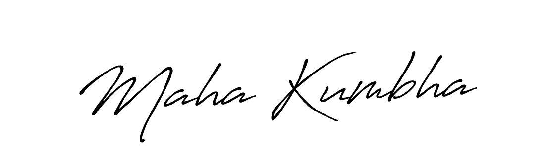 It looks lik you need a new signature style for name Maha Kumbha. Design unique handwritten (Antro_Vectra_Bolder) signature with our free signature maker in just a few clicks. Maha Kumbha signature style 7 images and pictures png