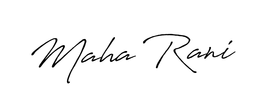 Design your own signature with our free online signature maker. With this signature software, you can create a handwritten (Antro_Vectra_Bolder) signature for name Maha Rani. Maha Rani signature style 7 images and pictures png