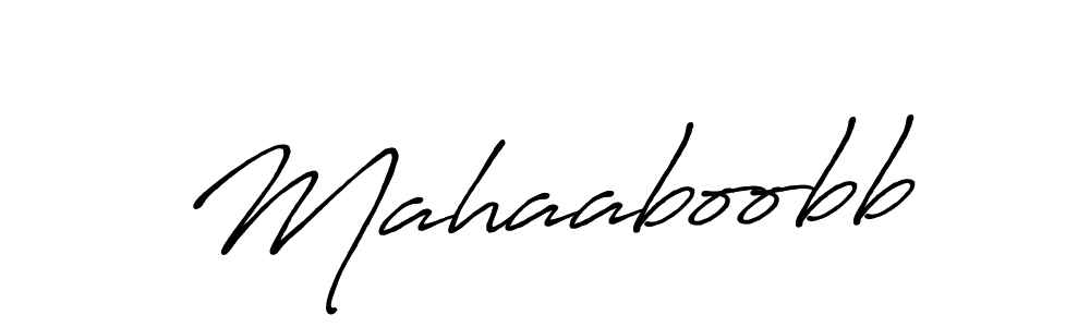 Use a signature maker to create a handwritten signature online. With this signature software, you can design (Antro_Vectra_Bolder) your own signature for name Mahaaboobb. Mahaaboobb signature style 7 images and pictures png