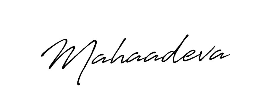 Use a signature maker to create a handwritten signature online. With this signature software, you can design (Antro_Vectra_Bolder) your own signature for name Mahaadeva. Mahaadeva signature style 7 images and pictures png