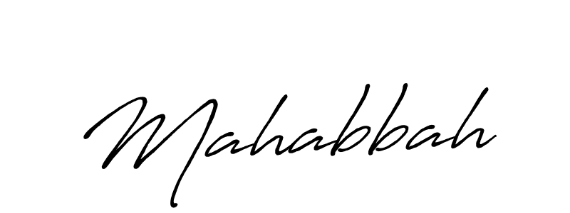 Design your own signature with our free online signature maker. With this signature software, you can create a handwritten (Antro_Vectra_Bolder) signature for name Mahabbah. Mahabbah signature style 7 images and pictures png