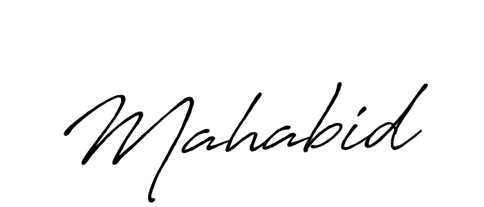 How to make Mahabid signature? Antro_Vectra_Bolder is a professional autograph style. Create handwritten signature for Mahabid name. Mahabid signature style 7 images and pictures png