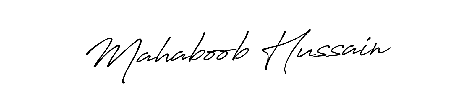 Also we have Mahaboob Hussain name is the best signature style. Create professional handwritten signature collection using Antro_Vectra_Bolder autograph style. Mahaboob Hussain signature style 7 images and pictures png