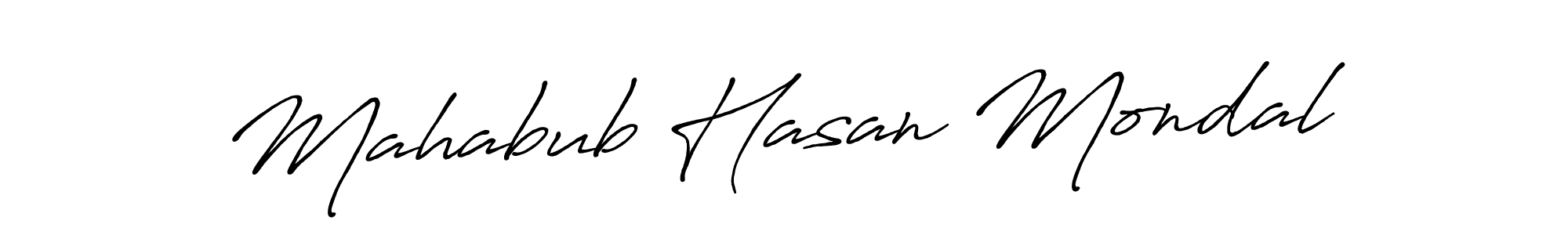 Also we have Mahabub Hasan Mondal name is the best signature style. Create professional handwritten signature collection using Antro_Vectra_Bolder autograph style. Mahabub Hasan Mondal signature style 7 images and pictures png