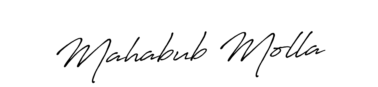 Use a signature maker to create a handwritten signature online. With this signature software, you can design (Antro_Vectra_Bolder) your own signature for name Mahabub Molla. Mahabub Molla signature style 7 images and pictures png