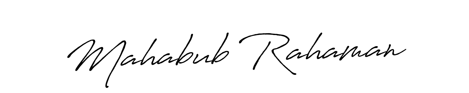 Use a signature maker to create a handwritten signature online. With this signature software, you can design (Antro_Vectra_Bolder) your own signature for name Mahabub Rahaman. Mahabub Rahaman signature style 7 images and pictures png