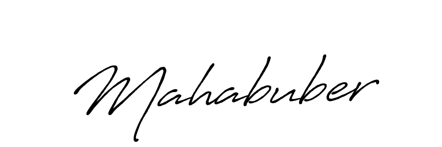 Create a beautiful signature design for name Mahabuber. With this signature (Antro_Vectra_Bolder) fonts, you can make a handwritten signature for free. Mahabuber signature style 7 images and pictures png