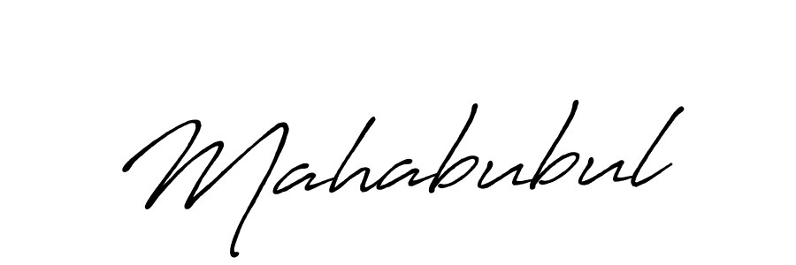 How to make Mahabubul signature? Antro_Vectra_Bolder is a professional autograph style. Create handwritten signature for Mahabubul name. Mahabubul signature style 7 images and pictures png