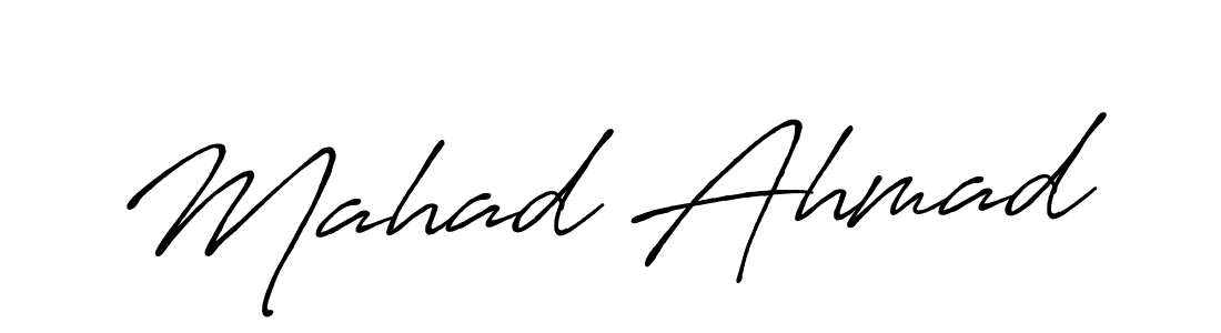 The best way (Antro_Vectra_Bolder) to make a short signature is to pick only two or three words in your name. The name Mahad Ahmad include a total of six letters. For converting this name. Mahad Ahmad signature style 7 images and pictures png