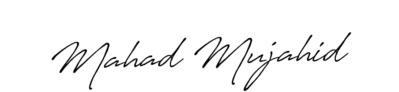 Also we have Mahad Mujahid name is the best signature style. Create professional handwritten signature collection using Antro_Vectra_Bolder autograph style. Mahad Mujahid signature style 7 images and pictures png