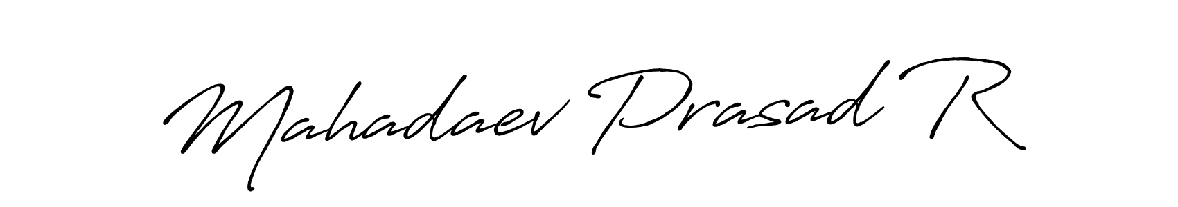 Also You can easily find your signature by using the search form. We will create Mahadaev Prasad R name handwritten signature images for you free of cost using Antro_Vectra_Bolder sign style. Mahadaev Prasad R signature style 7 images and pictures png