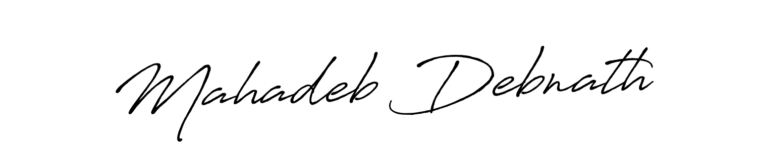 Mahadeb Debnath stylish signature style. Best Handwritten Sign (Antro_Vectra_Bolder) for my name. Handwritten Signature Collection Ideas for my name Mahadeb Debnath. Mahadeb Debnath signature style 7 images and pictures png
