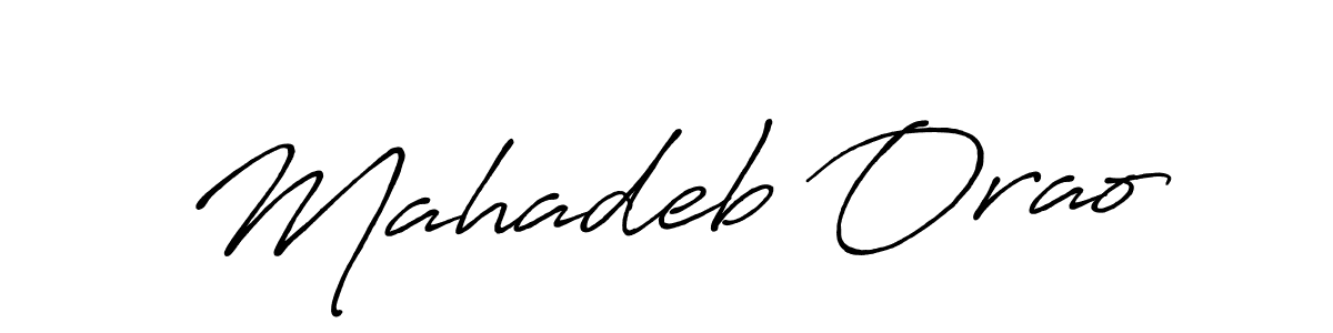 Design your own signature with our free online signature maker. With this signature software, you can create a handwritten (Antro_Vectra_Bolder) signature for name Mahadeb Orao. Mahadeb Orao signature style 7 images and pictures png