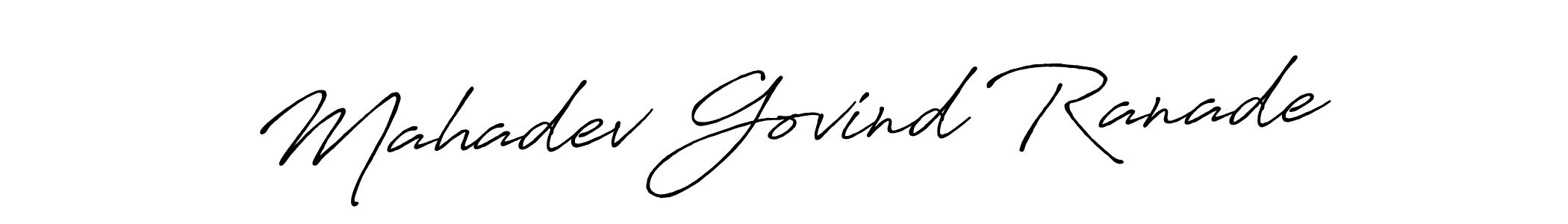 How to make Mahadev Govind Ranade name signature. Use Antro_Vectra_Bolder style for creating short signs online. This is the latest handwritten sign. Mahadev Govind Ranade signature style 7 images and pictures png