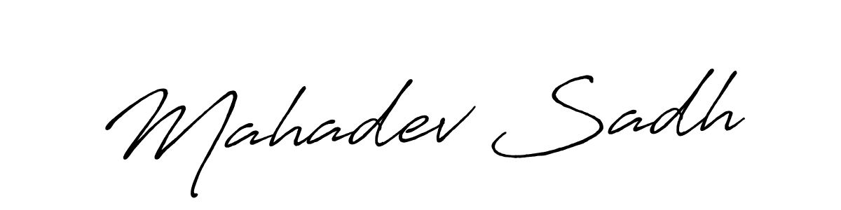 How to make Mahadev Sadh signature? Antro_Vectra_Bolder is a professional autograph style. Create handwritten signature for Mahadev Sadh name. Mahadev Sadh signature style 7 images and pictures png