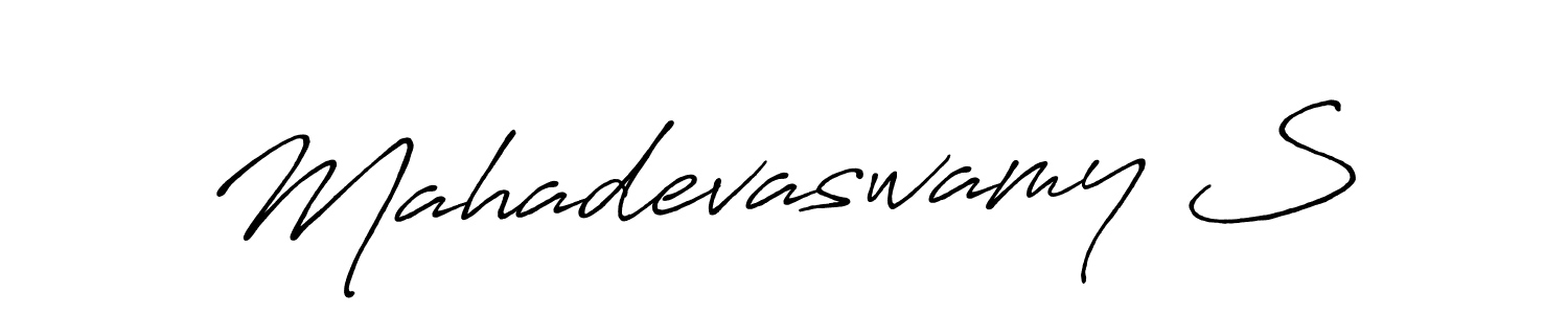 How to Draw Mahadevaswamy S signature style? Antro_Vectra_Bolder is a latest design signature styles for name Mahadevaswamy S. Mahadevaswamy S signature style 7 images and pictures png