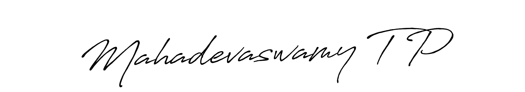 Antro_Vectra_Bolder is a professional signature style that is perfect for those who want to add a touch of class to their signature. It is also a great choice for those who want to make their signature more unique. Get Mahadevaswamy T P name to fancy signature for free. Mahadevaswamy T P signature style 7 images and pictures png