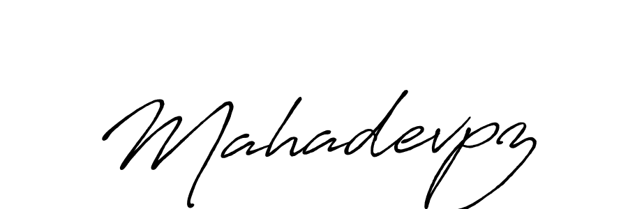 Also we have Mahadevpz name is the best signature style. Create professional handwritten signature collection using Antro_Vectra_Bolder autograph style. Mahadevpz signature style 7 images and pictures png