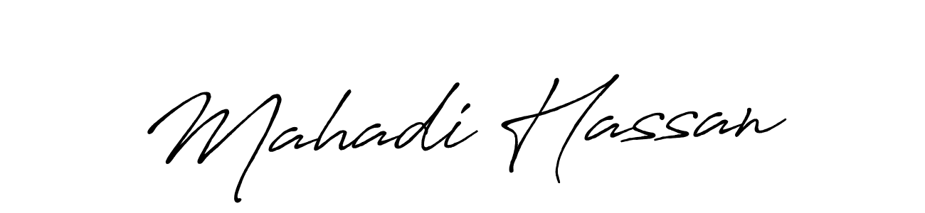 Create a beautiful signature design for name Mahadi Hassan. With this signature (Antro_Vectra_Bolder) fonts, you can make a handwritten signature for free. Mahadi Hassan signature style 7 images and pictures png