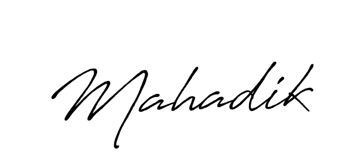 Design your own signature with our free online signature maker. With this signature software, you can create a handwritten (Antro_Vectra_Bolder) signature for name Mahadik. Mahadik signature style 7 images and pictures png