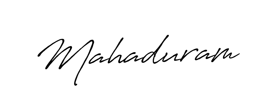 How to make Mahaduram name signature. Use Antro_Vectra_Bolder style for creating short signs online. This is the latest handwritten sign. Mahaduram signature style 7 images and pictures png