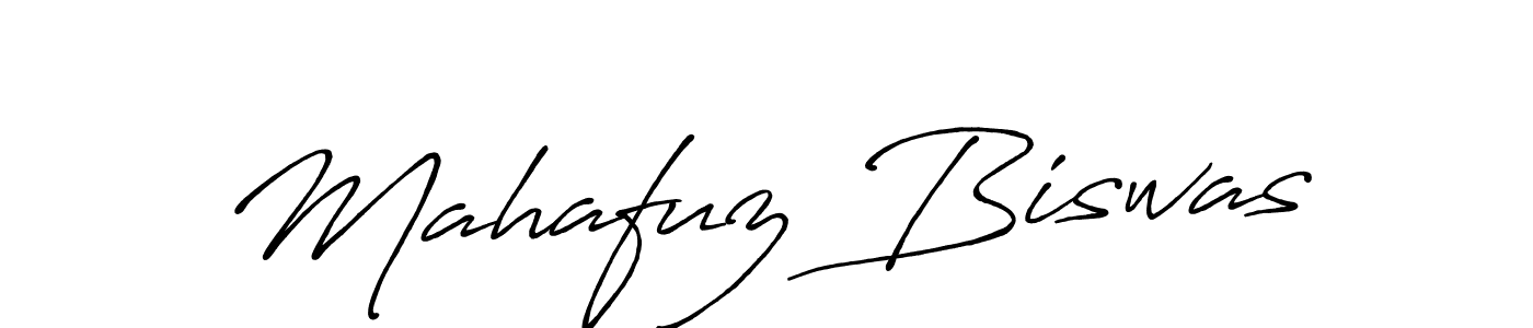 Make a beautiful signature design for name Mahafuz Biswas. With this signature (Antro_Vectra_Bolder) style, you can create a handwritten signature for free. Mahafuz Biswas signature style 7 images and pictures png