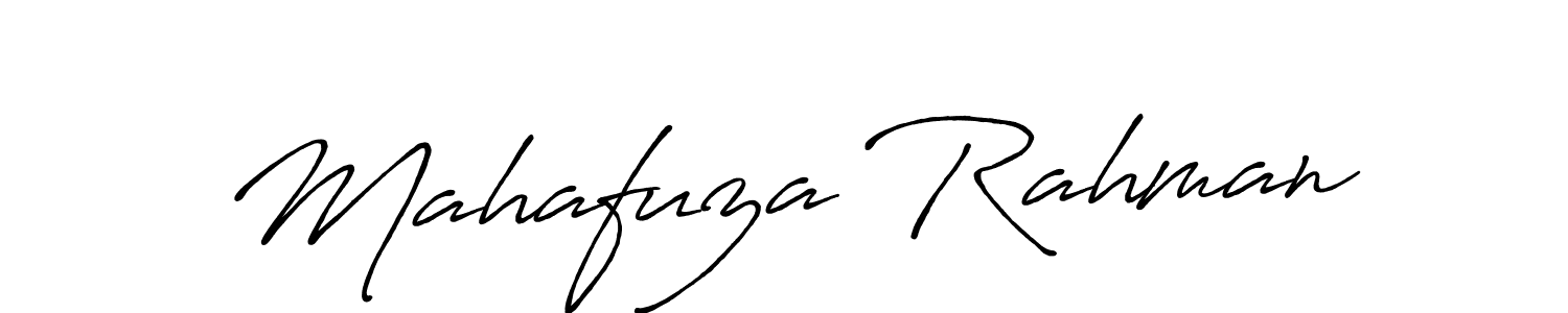Create a beautiful signature design for name Mahafuza Rahman. With this signature (Antro_Vectra_Bolder) fonts, you can make a handwritten signature for free. Mahafuza Rahman signature style 7 images and pictures png