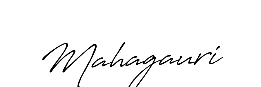 Make a beautiful signature design for name Mahagauri. With this signature (Antro_Vectra_Bolder) style, you can create a handwritten signature for free. Mahagauri signature style 7 images and pictures png