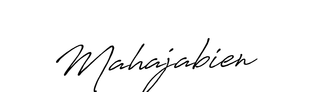 Use a signature maker to create a handwritten signature online. With this signature software, you can design (Antro_Vectra_Bolder) your own signature for name Mahajabien. Mahajabien signature style 7 images and pictures png